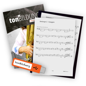 Produktbild tonBildung (F-Tuba) + Noten, Übetagebuch und USB-Stick